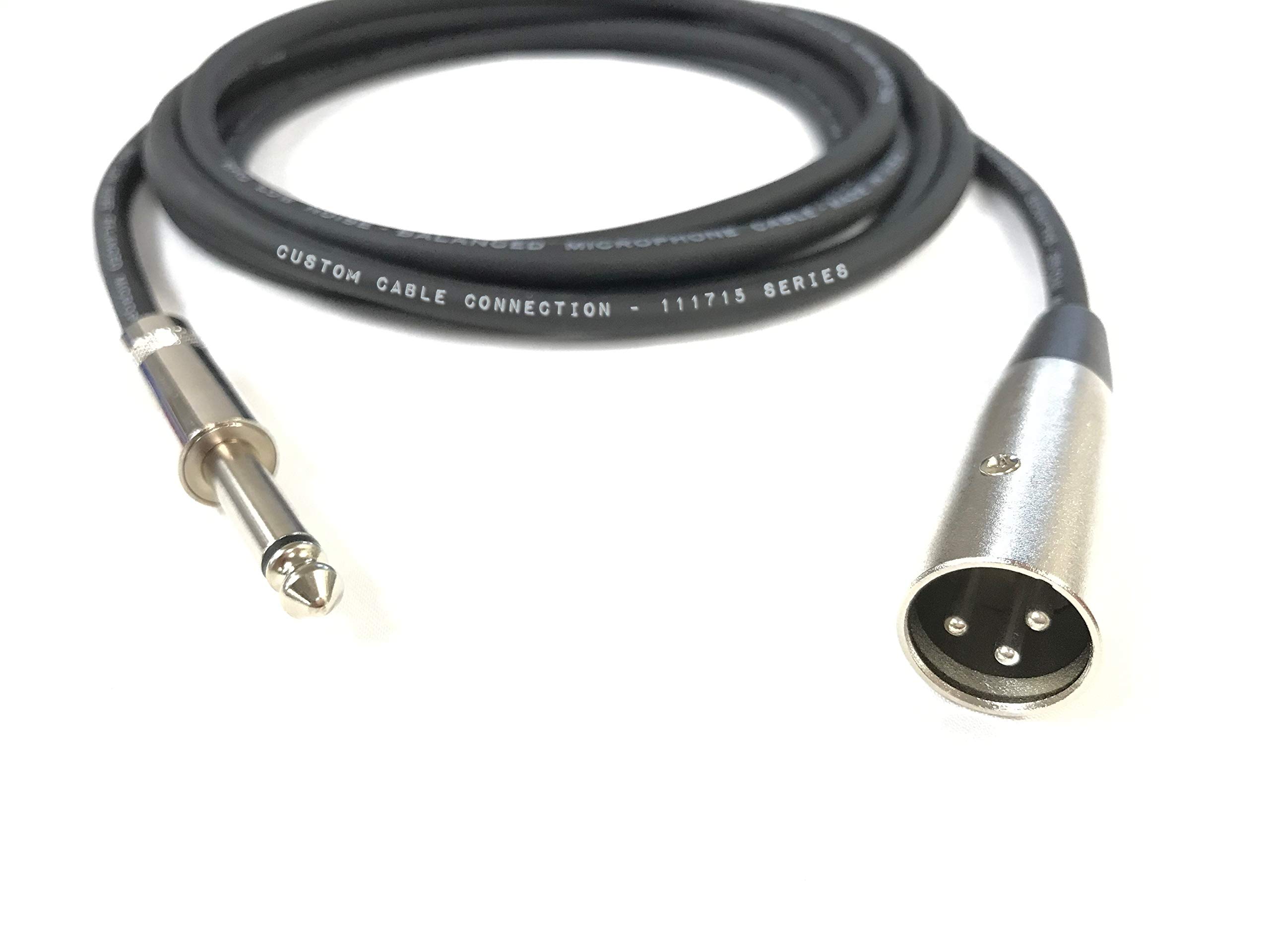 Amazon.com: Cable mono XLR macho de audio profesional de 25 pies a